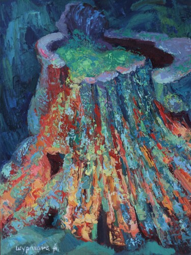Pittura intitolato "Stump" da Anna Shurakova, Opera d'arte originale, Olio