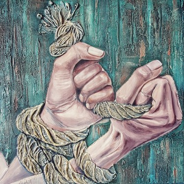 Peinture intitulée "Breaking the shackl…" par Anna Shuvaeva, Œuvre d'art originale, Acrylique Monté sur Châssis en bois