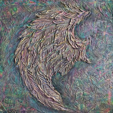 Malarstwo zatytułowany „Angel's Wing” autorstwa Anna Shuvaeva, Oryginalna praca, Akryl Zamontowany na Drewniana rama noszy