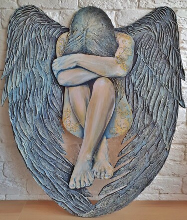 Peinture intitulée "Wake her up in me" par Anna Shuvaeva, Œuvre d'art originale, Acrylique Monté sur Panneau de bois