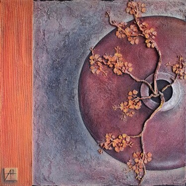 Painting titled "Zen" by Anna Shuvaeva, Original Artwork, Acrylic Mounted on Wood Stretcher frame