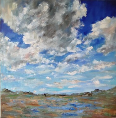 Картина под названием "Облака. После дождя." - Anna Shwed, Подлинное произведение искусства, Масло