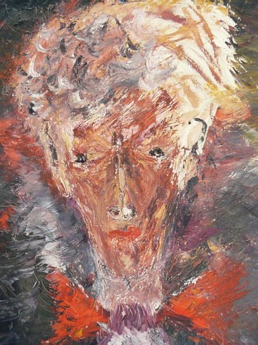 Peinture intitulée "Jeune homme à la mo…" par Anna Sibert, Œuvre d'art originale, Huile