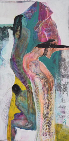 绘画 标题为“Найди своё тело” 由Anna Skorko, 原创艺术品, 丙烯 安装在木板上