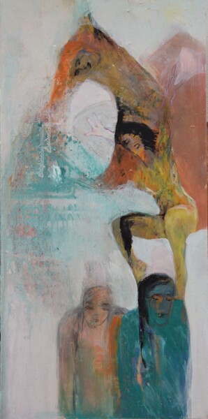 Pittura intitolato "Подпрыгну над вами." da Anna Skorko, Opera d'arte originale, Acrilico