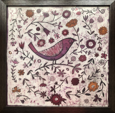 Картина под названием "Bird" - Анна Соколан, Подлинное произведение искусства, Акрил