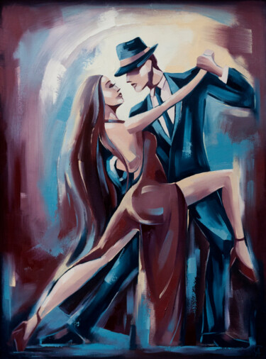 Painting titled "Tango. Dance artwor…" by Anna Startseva, Original Artwork, Oil