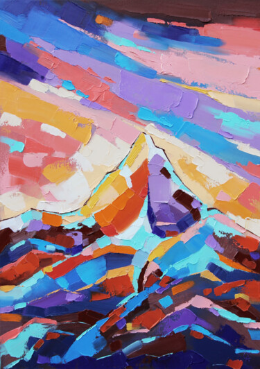 Pittura intitolato "Himalayas. Nepal. M…" da Anna Startseva, Opera d'arte originale, Olio