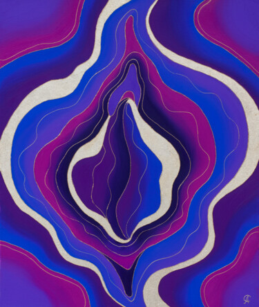 Pintura titulada "Vulva energy. Yoni…" por Anna Startseva, Obra de arte original, Oleo