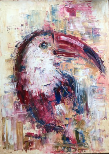 Painting titled "Тукан/Toucan" by Anna Sysoeva, Original Artwork, Oil