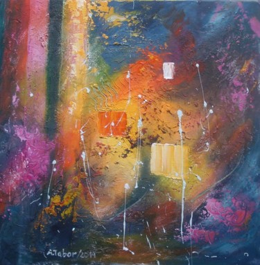 Malerei mit dem Titel "Jazz Painting "Spac…" von Anna Tabor, Original-Kunstwerk, Acryl