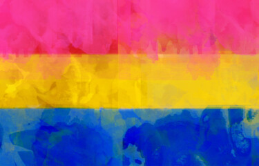 Digitale Kunst getiteld "Pansexual flag" door Anna Vaasi, Origineel Kunstwerk, 2D Digital Work