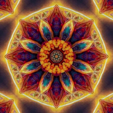 Digital Arts titled "Magic mandala of Pl…" by Anna Vaasi, Original Artwork, Digital Painting