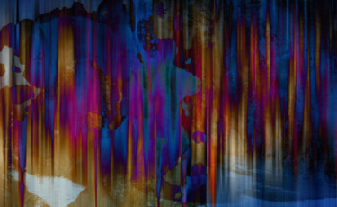 Digital Arts titled "Glowing purple ligh…" by Anna Vaasi, Original Artwork, Digital Painting