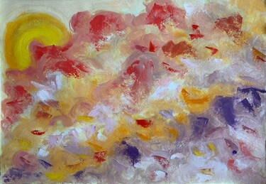 Malerei mit dem Titel "Heavenly waves - ab…" von Anna Valentina Kalmykova, Original-Kunstwerk, Öl