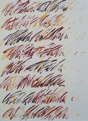 Estampas & grabados titulada "Palinsesto Giallo" por Anna Valla, Obra de arte original, Serigrafía