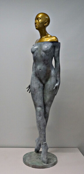 Skulptur mit dem Titel "AI-parallel univers…" von Anna Wątróbska, Original-Kunstwerk, Bronze