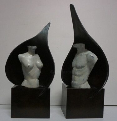 Escultura intitulada "kropla" por Anna Wątróbska, Obras de arte originais, Bronze