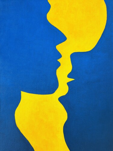 Картина под названием "Infinity Blue" - Anna Werth, Подлинное произведение искусства, Акрил