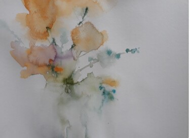 Painting titled "Spring." by Anna Yuzvinkevych, Original Artwork, Watercolor