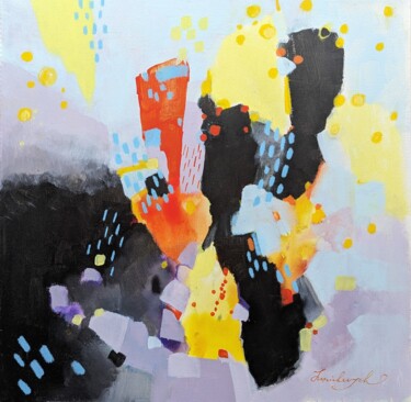 Malerei mit dem Titel "Der Sommerregen" von Anna Yuzvinkevych, Original-Kunstwerk, Acryl