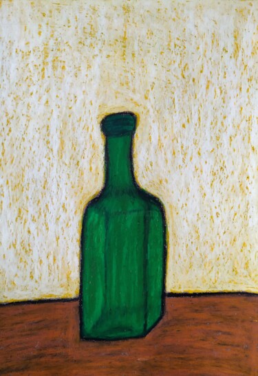 Рисунок под названием "GREEN BOTTLE" - Анна Жулева, Подлинное произведение искусства, Пастель