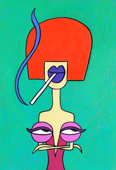 Рисунок под названием "MY TITS DON'T WANT…" - Анна Жулева, Подлинное произведение искусства, Пастель