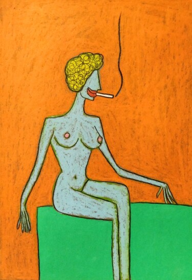 Dibujo titulada "Antique nude" por Anna Zhuleva, Obra de arte original, Pastel