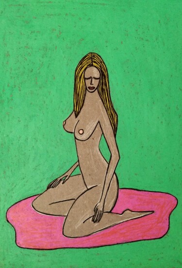 "Pink towel" başlıklı Resim Анна Жулева tarafından, Orijinal sanat, Pastel