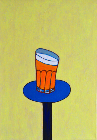 Painting titled "The Beer" by Anna Zhuleva, Original Artwork, Acrylic Mounted on Wood Stretcher frame