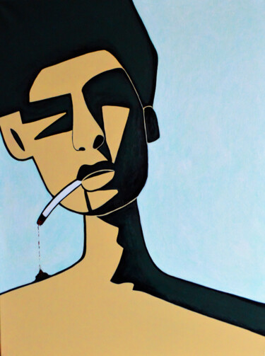 Картина под названием "I know" - Анна Жулева, Подлинное произведение искусства, Акрил Установлен на Деревянная рама для носи…