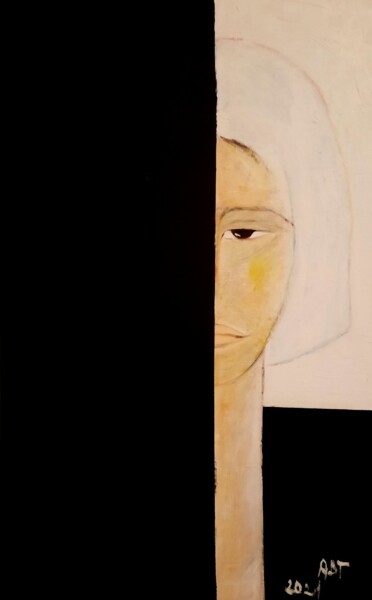 Pittura intitolato "Donne oscurate" da Anna Bonanno, Opera d'arte originale, Olio Montato su Telaio per barella in legno