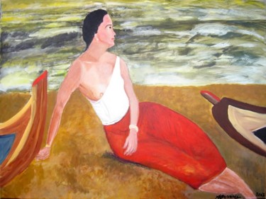 Painting titled "Sguardo All'orizzon…" by Anna Arvonio, Original Artwork