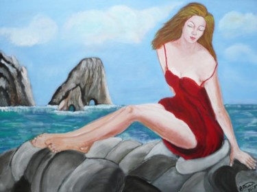 Pittura intitolato "Sognando a Capri" da Anna Arvonio, Opera d'arte originale