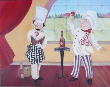 Pittura intitolato "metrè de vin" da Anna Arvonio, Opera d'arte originale