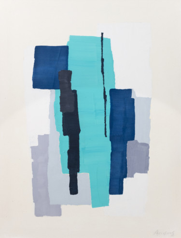 Картина под названием "Blue" - Annabel Andrews, Подлинное произведение искусства, Акрил