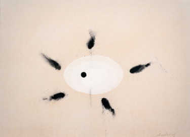 Malerei mit dem Titel "Fish Pond" von Annabel Andrews, Original-Kunstwerk, Acryl