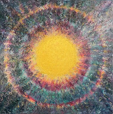Pittura intitolato "Polar sun" da Anna Belinskaya, Opera d'arte originale, Olio