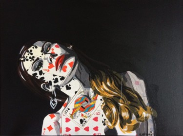 Collagen mit dem Titel "Agathe" von Annabelle Amory, Original-Kunstwerk, Acryl