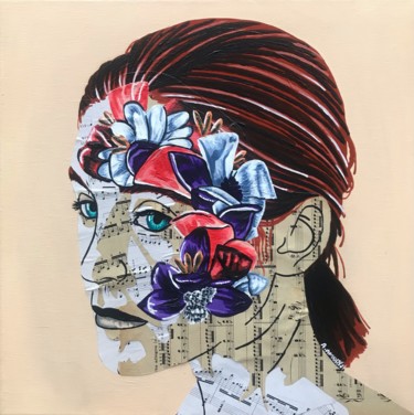 Collages intitulée "Hors Saison" par Annabelle Amory, Œuvre d'art originale, Acrylique Monté sur Châssis en bois