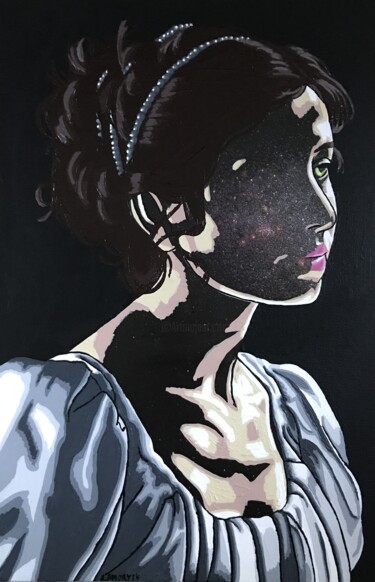 Коллажи под названием "Deborah" - Annabelle Amory, Подлинное произведение искусства, Акрил Установлен на картон