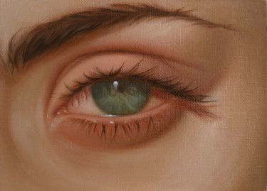 Peinture intitulée "Eye" par Anna Bernadskaya, Œuvre d'art originale, Huile