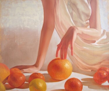 Картина под названием "Original oil and ac…" - Anna Bernadskaya, Подлинное произведение искусства, Масло