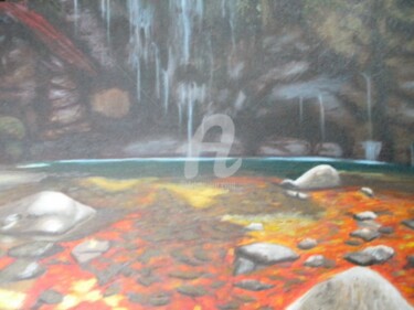 Pintura intitulada "Quedas d' água" por Anna Brazão, Obras de arte originais, Óleo