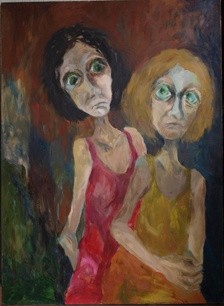 Painting titled "dumanie" by Anna Kawka, Original Artwork, Oil