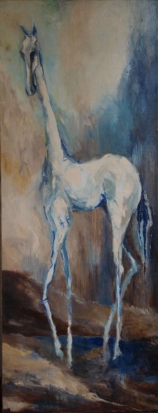 Painting titled "Don Quixote's horse" by Anna Kawka, Original Artwork, Other