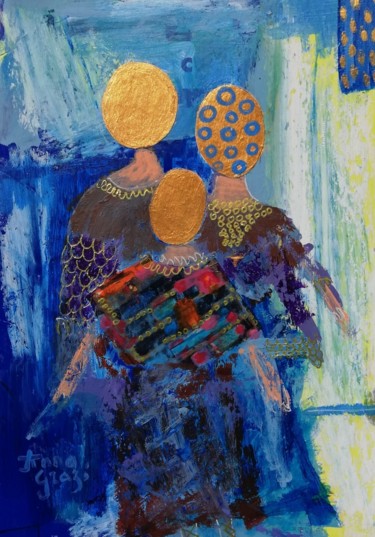 Peinture intitulée "Les trois sœurs ava…" par Anna Grazi, Œuvre d'art originale, Acrylique