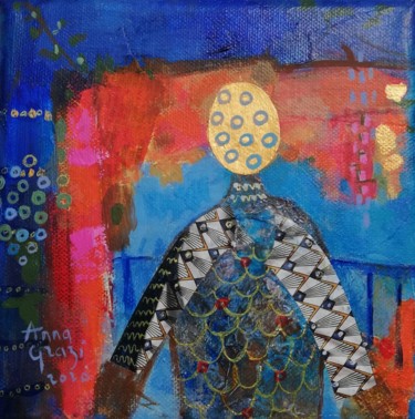 Le recameur poète Peinture intitulée "Le recameur poète" par Anna Grazi, Œuvre d'art originale, Acrylique