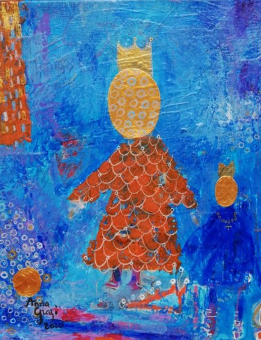 Les princesses dans la brume d'été Peinture intitulée "Les princesses dans…" par Anna Grazi, Œuvre d'art originale, Acrylique