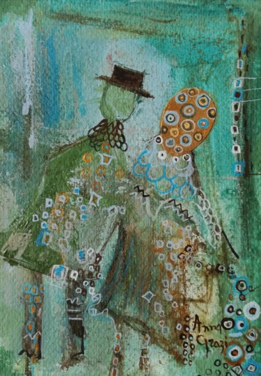 Les vieux amants Peinture intitulée "Les vieux amants" par Anna Grazi, Œuvre d'art originale, Acrylique